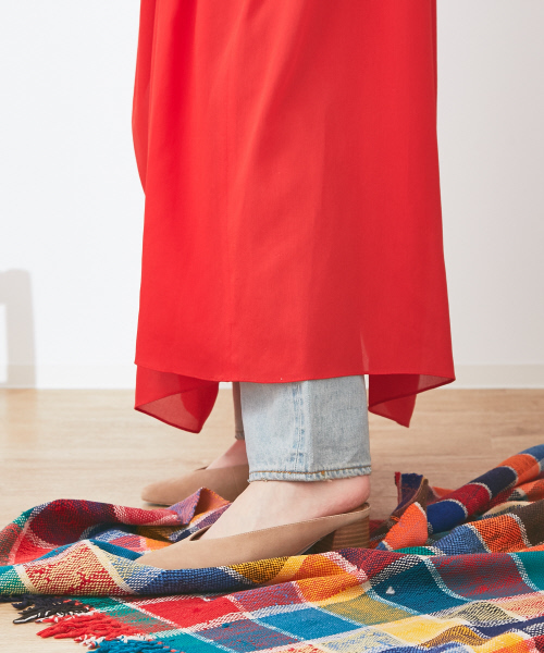 Abahouse Devinette(ドゥヴィネット)の「ギャザードロストマキシワンピース(ワンピース・レディース・ベージュ/レッド/マルチ・FREE)」の10枚目の写真