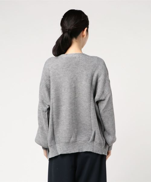 KOBE LETTUCE（コウベレタス）の「ショート丈バルーン袖ゆるニットカーディガン＊レディース/ライトアウター[C3497]神戸レタス（カーディガン/ボレロ・レディース・ブラック/ベージュ/グレー・FREE）」の5枚目の写真