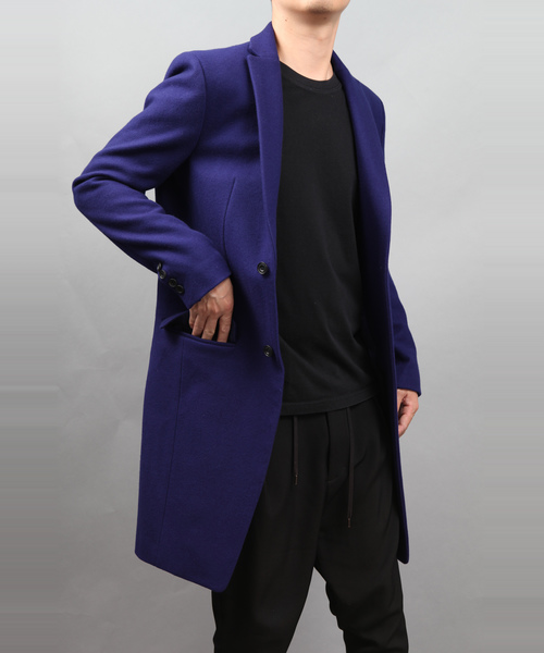 ato（アトウ）の「ENGLAND LAMB MELTON CHESTER COAT（チェスター