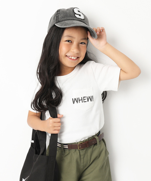 devirock(デビロック)の「ポケットロゴプリントTシャツ(Tシャツ/カットソー・キッズ・ブラック/カーキ/ホワイト系その他/グリーン系その他/スミクロ/ホワイト系その他2・110cm/100cm/120cm/130cm/140cm/150cm/160cm)」の2枚目の写真