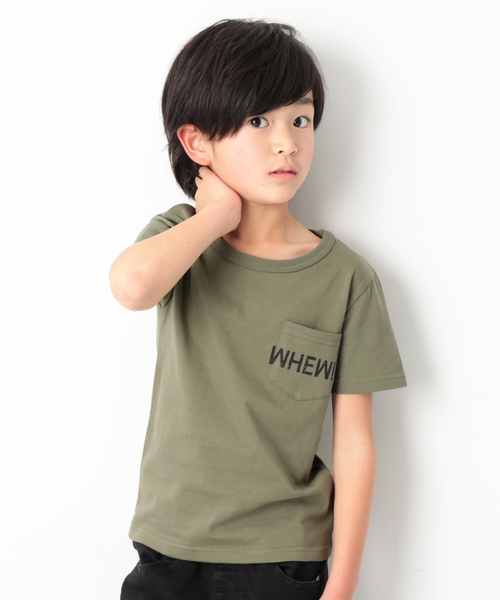 devirock(デビロック)の「ポケットロゴプリントTシャツ(Tシャツ/カットソー・キッズ・ブラック/カーキ/ホワイト系その他/グリーン系その他/スミクロ/ホワイト系その他2・110cm/100cm/120cm/130cm/140cm/150cm/160cm)」の5枚目の写真