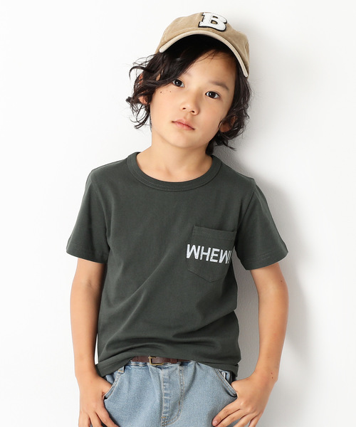 devirock(デビロック)の「ポケットロゴプリントTシャツ(Tシャツ/カットソー・キッズ・ブラック/カーキ/ホワイト系その他/グリーン系その他/スミクロ/ホワイト系その他2・110cm/100cm/120cm/130cm/140cm/150cm/160cm)」の4枚目の写真