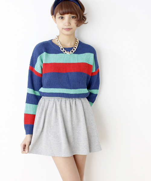 WEGO（ウィゴー）の「WEGO/スウェットフレアスカート（スカート・レディース・ブラック系その他/杢グレー/ネイビー・FREE）」の12枚目の写真