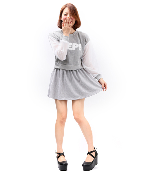 WEGO（ウィゴー）の「WEGO/スウェットフレアスカート（スカート・レディース・ブラック系その他/杢グレー/ネイビー・FREE）」の11枚目の写真