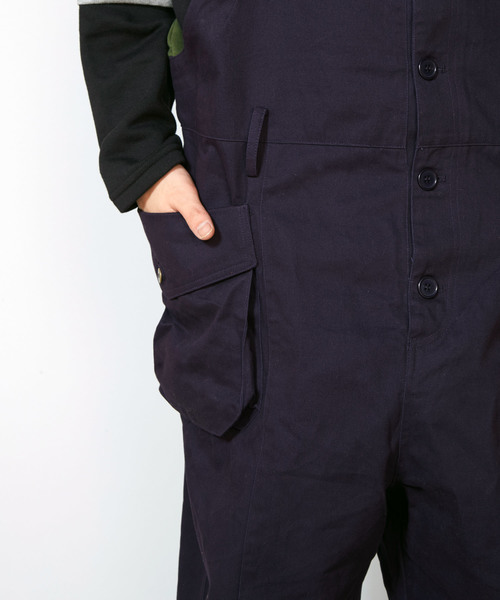 チャイハネ（チャイハネ）の「【チャイハネ】無地コットンMEN'Sサロペット（サロペット/オーバーオール・メンズ・ネイビー/カーキ・FREE）」の11枚目の写真