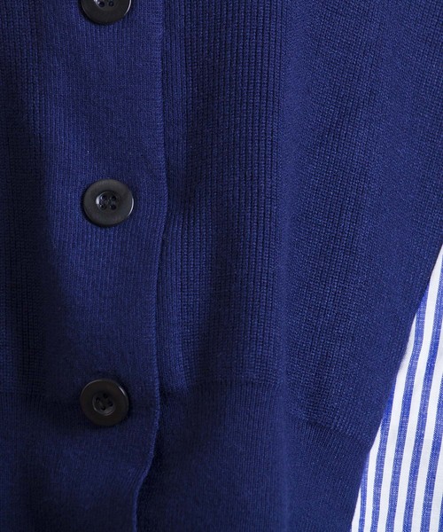 LUGG NAGG(ラグナグ)の「【Jewelobe/ ジュエローブ】 ニット切替デザインシャツ(シャツ/ブラウス・レディース・ブラック/ネイビー/グレー・FREE)」の4枚目の写真