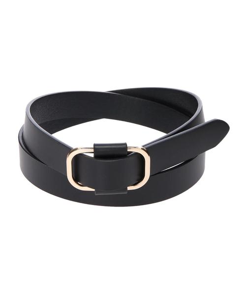 AMERICAN HOLIC（アメリカンホリック）の「スクエアバックルベルト（ベルト・レディース・ブラック/キャメル/シルバー系その他2・FREE）」の4枚目の写真