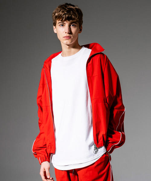 NUMBER (N)INE DENIM(ナンバーナインデニム)の「NUMBER (N)INE DENIM(ナンバーナインデニム)ストレッチナイロントラックジャケット(ブルゾン・メンズ・ブラック/レッド・SMALL/MEDIUM/LARGE/X-LARGE)」の6枚目の写真