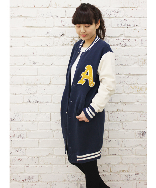 Kastane（カスタネ）の「【Kastane】ロングスタジャン（スタジャン・レディース・ブラック/ネイビー・FREE）」の3枚目の写真