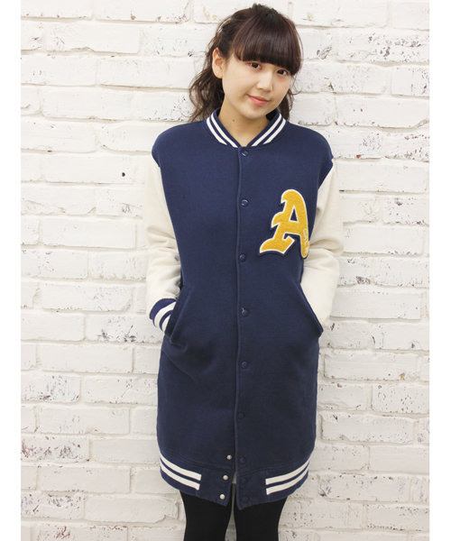 Kastane（カスタネ）の「【Kastane】ロングスタジャン（スタジャン・レディース・ブラック/ネイビー・FREE）」の4枚目の写真