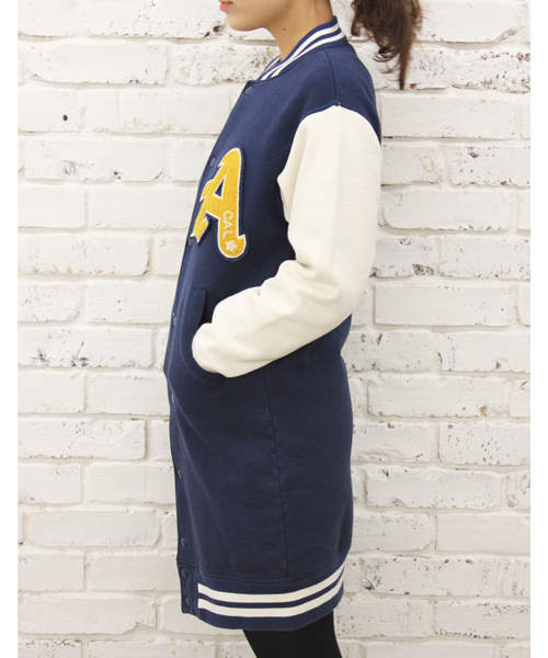 Kastane（カスタネ）の「【Kastane】ロングスタジャン（スタジャン・レディース・ブラック/ネイビー・FREE）」の5枚目の写真