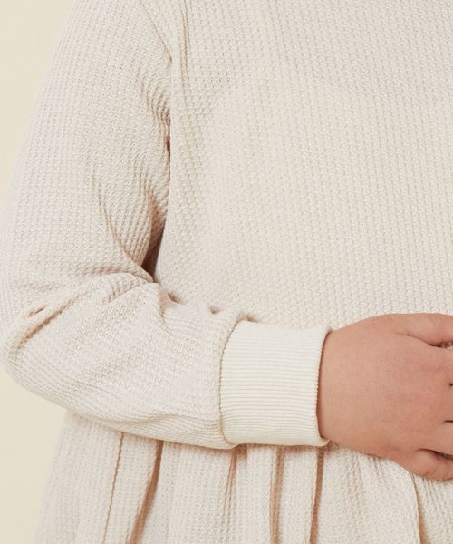 PairPair（ペアペア）の「ワッフルペプラムトップス（Tシャツ/カットソー・キッズ・カーキ/アイボリー・M(115-130)/S(100-115)）」の16枚目の写真