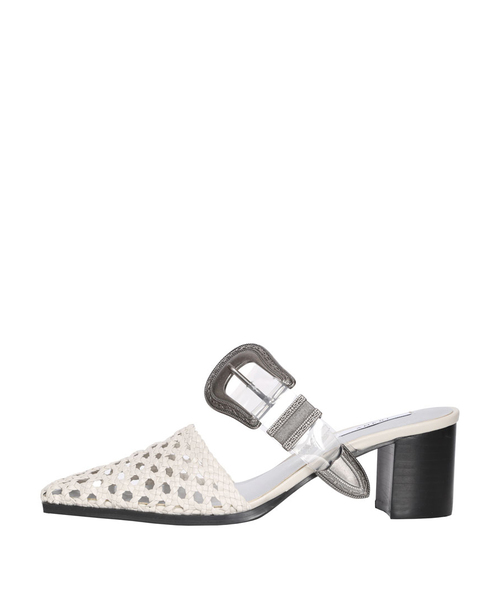 Ameri(アメリ)の「BRAID UPPER HEEL(サンダル・レディース・ブラウン/ホワイト・MEDIUM/SMALL/LARGE)」の5枚目の写真