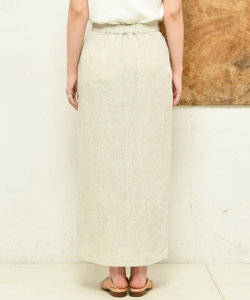 DouDou（ドゥドゥ）の「ボタンタイトスカート（スカート・レディース・ブラウン/ベージュ・36/38）」の10枚目の写真