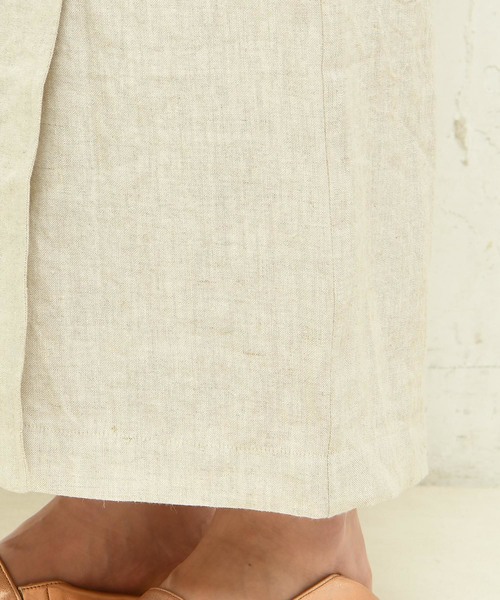 DouDou（ドゥドゥ）の「ボタンタイトスカート（スカート・レディース・ブラウン/ベージュ・36/38）」の5枚目の写真