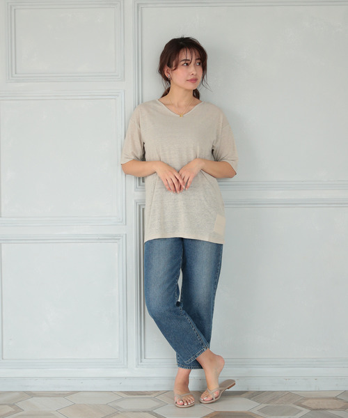 DONOBAN（ドノバン）の「クロスストラップトングサンダル（サンダル・レディース・ブラック/ベージュ/シルバー/アイボリー/グレイッシュベージュ/モカ・40/38/36）」の8枚目の写真