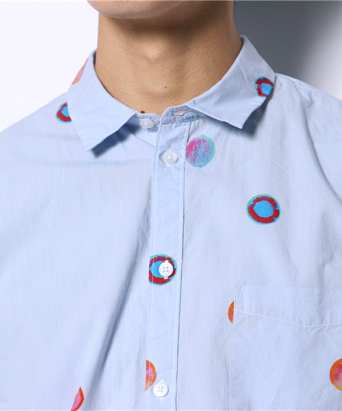 R.NEWBOLD（アールニューボールド）の「HALFTIME SHIRT/LS/145609（シャツ/ブラウス・メンズ・ホワイト/ブルー・LARGE/X-LARGE/MEDIUM/SMALL）」の6枚目の写真