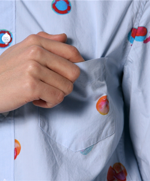R.NEWBOLD（アールニューボールド）の「HALFTIME SHIRT/LS/145609（シャツ/ブラウス・メンズ・ホワイト/ブルー・LARGE/X-LARGE/MEDIUM/SMALL）」の9枚目の写真