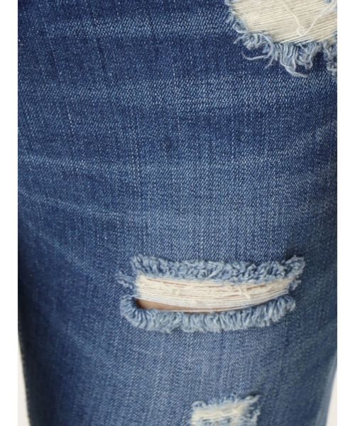 EMODA（エモダ）の「ヘムカットオフハイウエストパギンス（デニムパンツ・レディース・ライトブルー/ブラック/インディゴブルー・SMALL/MEDIUM/X-SMALL）」の6枚目の写真