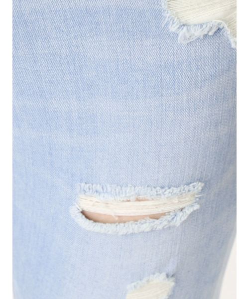 EMODA（エモダ）の「ヘムカットオフハイウエストパギンス（デニムパンツ・レディース・ライトブルー/ブラック/インディゴブルー・SMALL/MEDIUM/X-SMALL）」の7枚目の写真