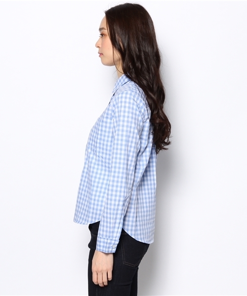 Denime（ドゥニーム）の「ギンガムチェックシャツ（シャツ/ブラウス・レディース・ブラック/ブルー/サックスブルー/ネイビー・FREE）」の8枚目の写真
