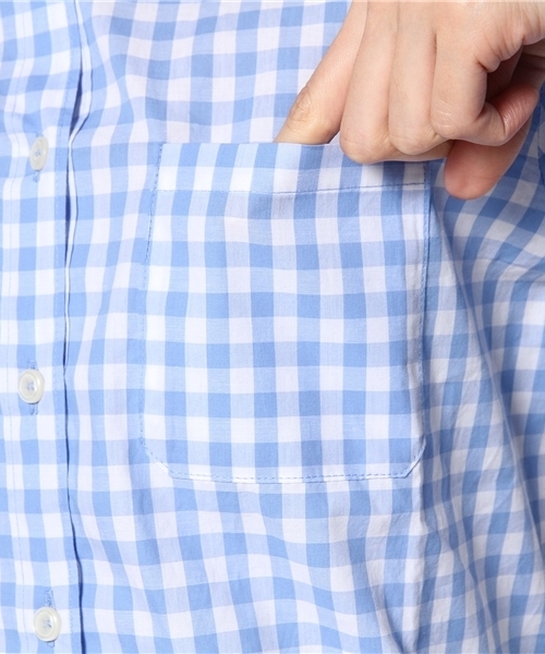 Denime（ドゥニーム）の「ギンガムチェックシャツ（シャツ/ブラウス・レディース・ブラック/ブルー/サックスブルー/ネイビー・FREE）」の12枚目の写真