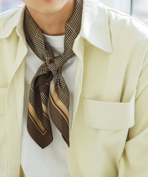 Niell | シルクタッチ大判スカーフ/総柄/ユニセックス(バンダナ/スカーフ)