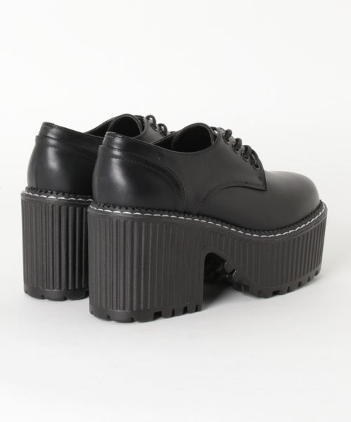 WEGO（ウィゴー）の「WEGO/レースアップボリュームシューズ（その他シューズ・レディース・ブラック・MEDIUM/LARGE）」の2枚目の写真