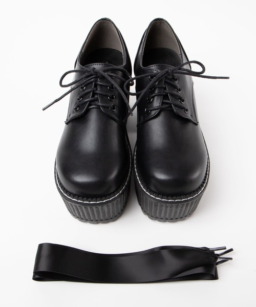 WEGO（ウィゴー）の「WEGO/レースアップボリュームシューズ（その他シューズ・レディース・ブラック・MEDIUM/LARGE）」の6枚目の写真