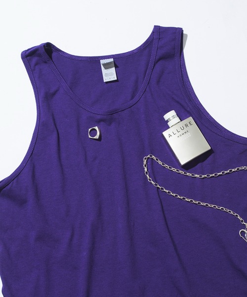 GILDAN（ギルダン）の「【GILDAN】USA ウルトラコットン タンクトップ GL2200 レイヤード ルーズ MURS（タンクトップ・メンズ・ホワイト/ブラック/グレー/ネイビー/ロイヤルブルー/パープル/レッド/サックスブルー/チャコールグレー・M/L/XL/S）」の8枚目の写真