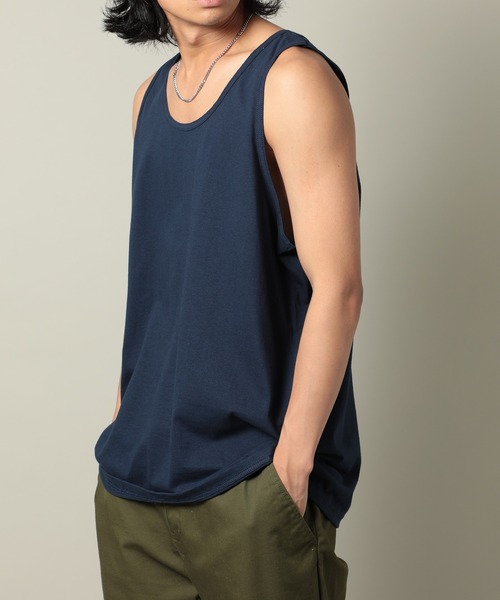 GILDAN（ギルダン）の「【GILDAN】USA ウルトラコットン タンクトップ GL2200 レイヤード ルーズ MURS（タンクトップ・メンズ・ホワイト/ブラック/グレー/ネイビー/ロイヤルブルー/パープル/レッド/サックスブルー/チャコールグレー・M/L/XL/S）」の5枚目の写真