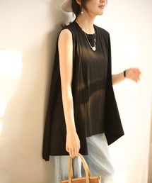 SAISON DE PAPILLON | ノースリーブクルーネックカットソー(Tシャツ/カットソー)