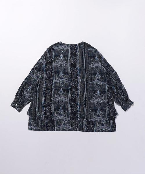 AiE（エーアイイー）の「＜AiE＞ LONG TINIC AP/シャツ □□（シャツ/ブラウス・メンズ・ネイビー・MEDIUM/SMALL）」の2枚目の写真