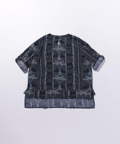 AiE（エーアイイー）の「＜AiE＞ LONG TINIC AP/シャツ □□（シャツ/ブラウス・メンズ・ネイビー・MEDIUM/SMALL）」の7枚目の写真