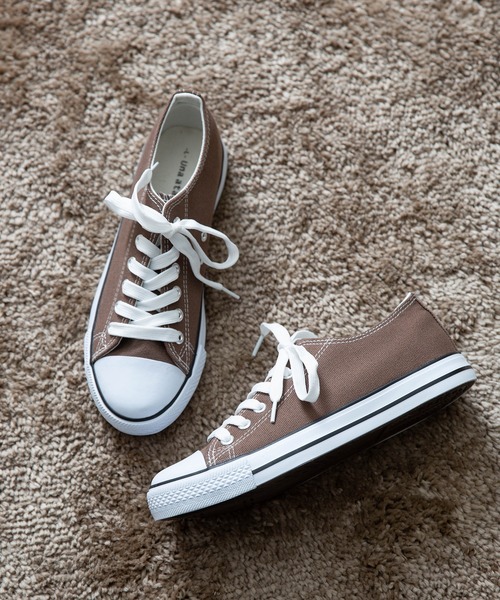 welleg（ウェレッグ）の「2タイプ選べる キャンパススニーカー 紐ありver.（スニーカー・レディース・ネイビー/アイボリー/ベージュ系その他/カーキ/マスタード/ベージュ/グレー/ブラック/ダークグレー/パイソン/レオパード/ブラック系その他・S/L/M/XS/3L/LL）」の7枚目の写真