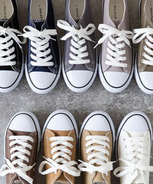 welleg（ウェレッグ）の「2タイプ選べる キャンパススニーカー 紐ありver.（スニーカー・レディース・ネイビー/アイボリー/ベージュ系その他/カーキ/マスタード/ベージュ/グレー/ブラック/ダークグレー/パイソン/レオパード/ブラック系その他・S/L/M/XS/3L/LL）」の17枚目の写真