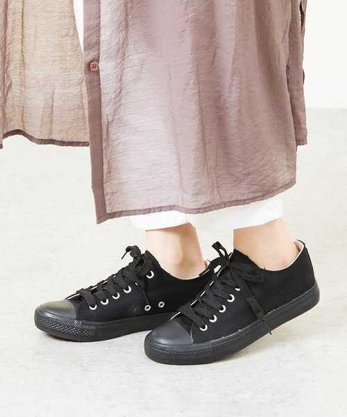 welleg（ウェレッグ）の「2タイプ選べる キャンパススニーカー 紐ありver.（スニーカー・レディース・ネイビー/アイボリー/ベージュ系その他/カーキ/マスタード/ベージュ/グレー/ブラック/ダークグレー/パイソン/レオパード/ブラック系その他・S/L/M/XS/3L/LL）」の20枚目の写真