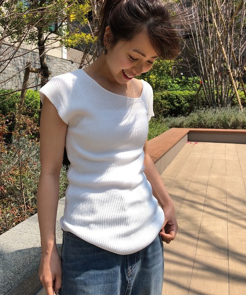 meJane(ミージェーン)の「ワンショルダー/サマーニットトップス(ニット/セーター・レディース・ホワイト/ブラック/ブラウン/ベージュ/カーキ・FREE)」の16枚目の写真