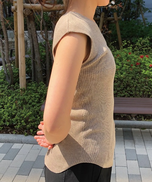 meJane(ミージェーン)の「ワンショルダー/サマーニットトップス(ニット/セーター・レディース・ホワイト/ブラック/ブラウン/ベージュ/カーキ・FREE)」の8枚目の写真