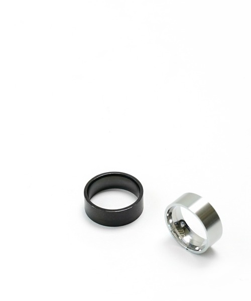minsobi(ミンソビ)の「シンプルリング(リング・メンズ・ブラック/シルバー・FREE)」の3枚目の写真