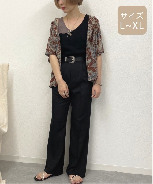 apres jour mignon(アプレジュールミニョン)の「【大きいサイズ】レイヤードタンクトップ【ZOZOTOWN限定アイテム】(タンクトップ・レディース・カーキ/ダークブルー/アイボリー/ダークブラウン/ブラック・X-LARGE)」の12枚目の写真