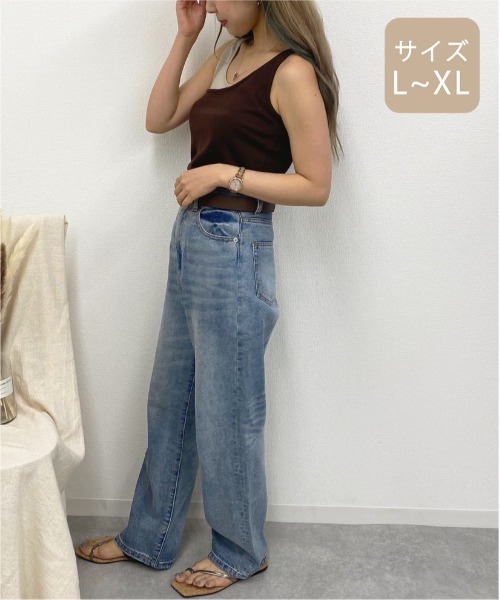 apres jour mignon(アプレジュールミニョン)の「【大きいサイズ】レイヤードタンクトップ【ZOZOTOWN限定アイテム】(タンクトップ・レディース・カーキ/ダークブルー/アイボリー/ダークブラウン/ブラック・X-LARGE)」の17枚目の写真