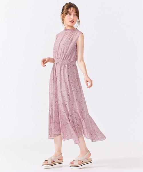 Feroux（フェルゥ）の「【洗える】Twinkleブーケプリント ワンピース（ワンピース・レディース・イエロー系3/ピンク系3・1/2）」の2枚目の写真