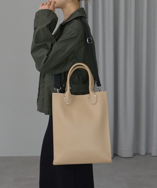 セール】【ポートジュール】 レザー クラシック縦型トートバッグ