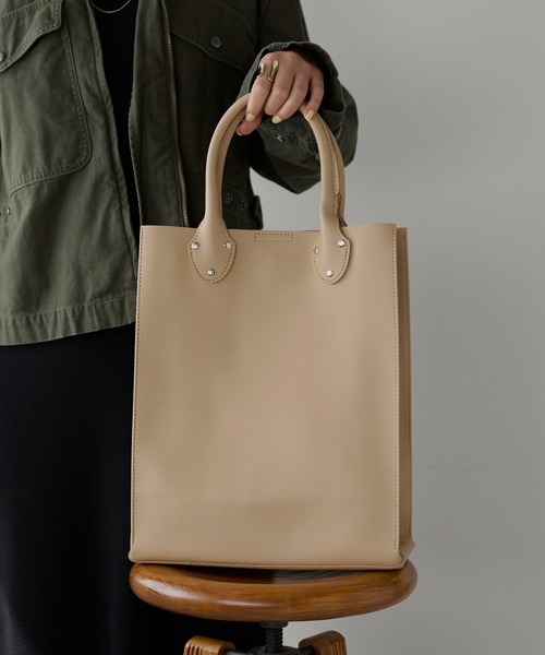 セール】【ポートジュール】 レザー クラシック縦型トートバッグ