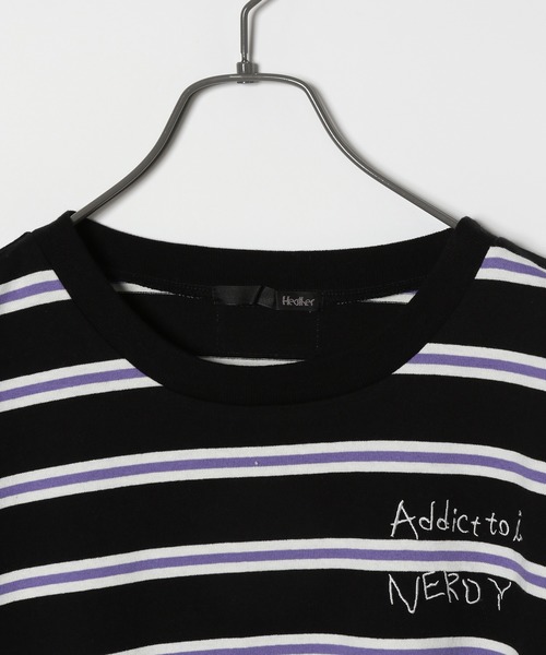 Heather（ヘザー）の「NERDY×Heather ボーダーロンT 893267（T