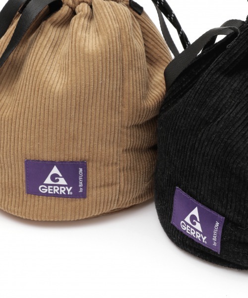 GERRY（ジェリー）の「【GERRY(ジェリー)】別注巾着バッグ（ハンドバッグ・メンズ・ブラック/ベージュ・ONE SIZE）」の5枚目の写真