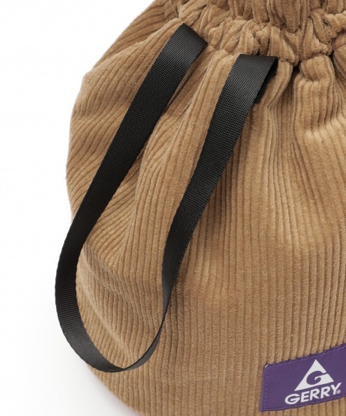 GERRY（ジェリー）の「【GERRY(ジェリー)】別注巾着バッグ（ハンドバッグ・メンズ・ブラック/ベージュ・ONE SIZE）」の4枚目の写真