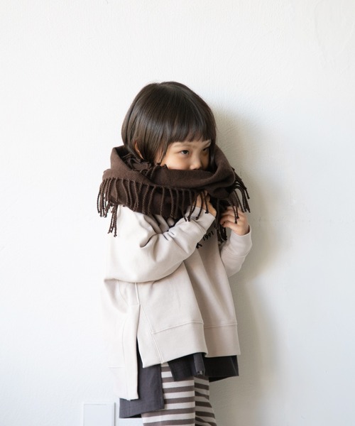LOWRYS FARM(ローリーズファーム)の「フリンジカラースヌード 892064(ネックウォーマー/スヌード・キッズ・チャコールグレー/ブラウン/グレー・FREE)」の3枚目の写真