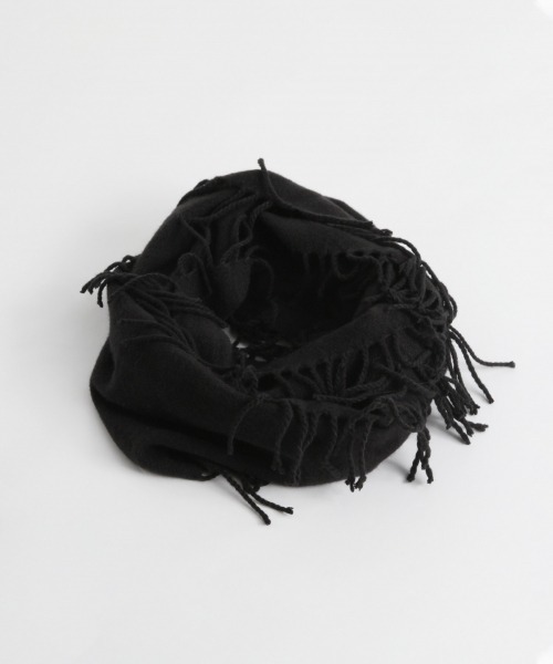 LOWRYS FARM(ローリーズファーム)の「フリンジカラースヌード 892064(ネックウォーマー/スヌード・キッズ・チャコールグレー/ブラウン/グレー・FREE)」の1枚目の写真